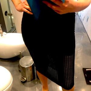 Fabletics half see through skirt, cotton, black.